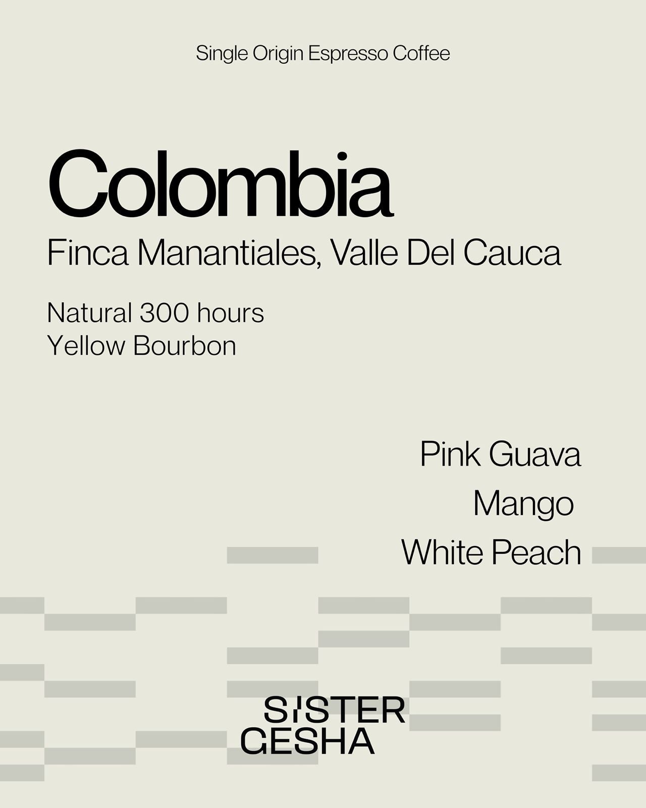 Single Origin Espresso - Colombia Finca Manantiales Mango bourbon